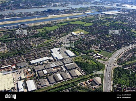 Vista Aérea De Beckton Retail Park Y London Industrial Park Beckton