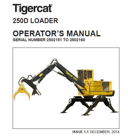 Tigercat D Loader Operators Manual December Service