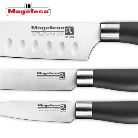 Cuchillos De Cocina Magefesa Ryori Set 3 Piezas Menajeando