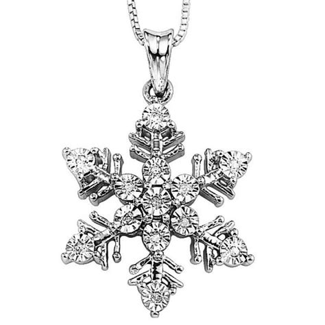 Sterling Silver Diamond Snowflake Pendant Mullen Jewelers