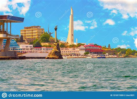 Sea View Of The Coast Of The Crimean Peninsula And The City Of