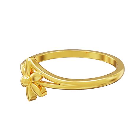 Plain Floral Design Gold Ring 04 02 Spe Goldchennai