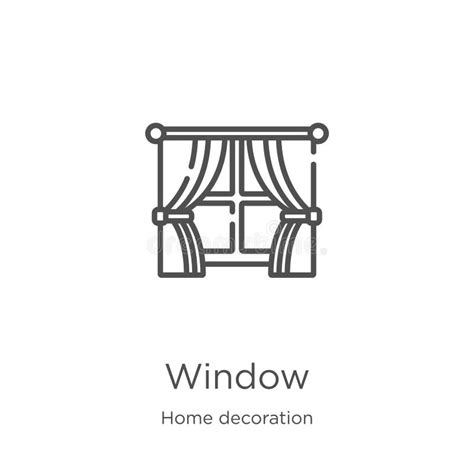 Window Icon Vector From Home Decoration Collection Thin Line Window