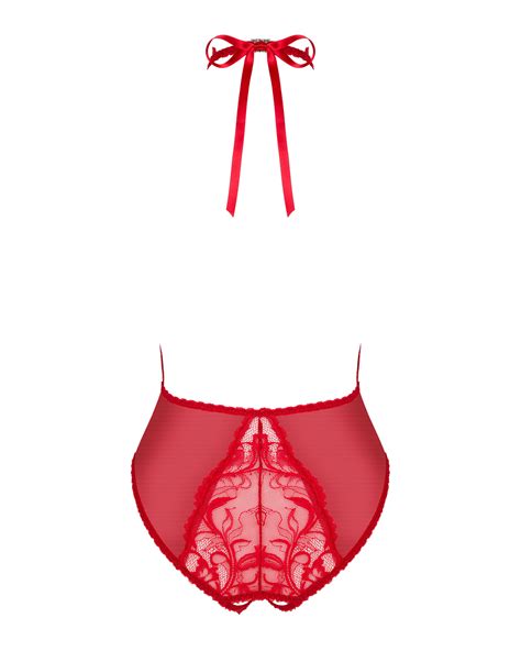 dagmarie body rouge lingerie lingerie Érotique bodys sans entrejambe