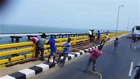 Pamban New Vertical Lift Railway Bridge Construction Status On 28th