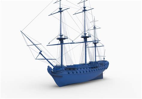 French Ship Superbe 1782 3d Printable Model Cgtrader