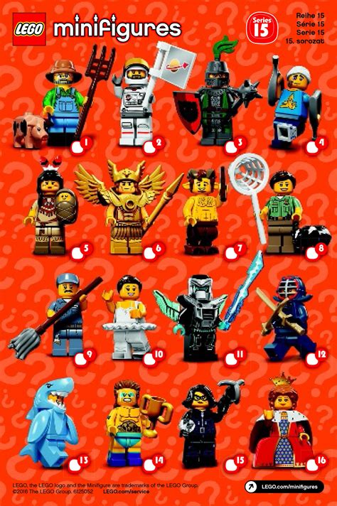 Lego Minifigures Checklist Choose Your Series List