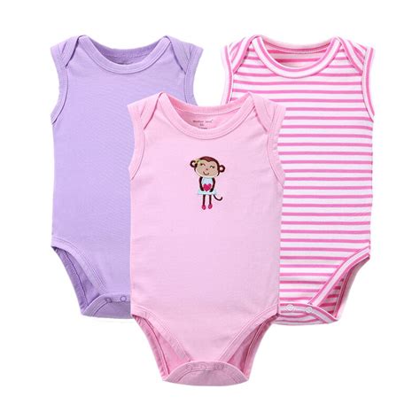 Free Shipping Baby Sleeveless Bodysuit 3pcslot Infant Body Vest