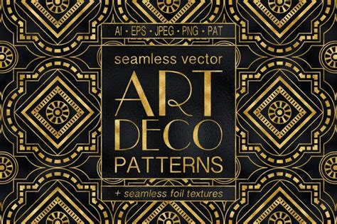 Geometric Art Deco Patterns 20 Seamless Vector Patterns