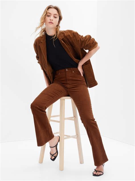 High Rise 70s Flare Corduroy Pants With Washwell Gap Factory