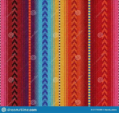 Blanket Stripes Seamless Vector Pattern Serape Design Stock Vector