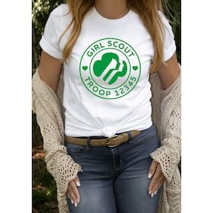 Custom Girl Scout Shirtscout Troop Number Shirt Custom Scout Etsy