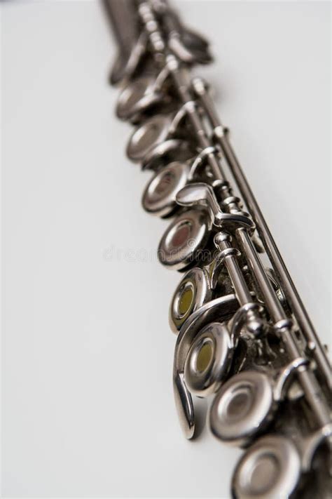 Close Up Of Keys From A Flute Classical Musical Instrument Stock Image