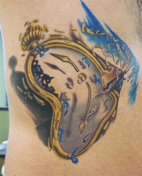 Salvador Dali Exploding Clock Clock Tattoo Tattoos