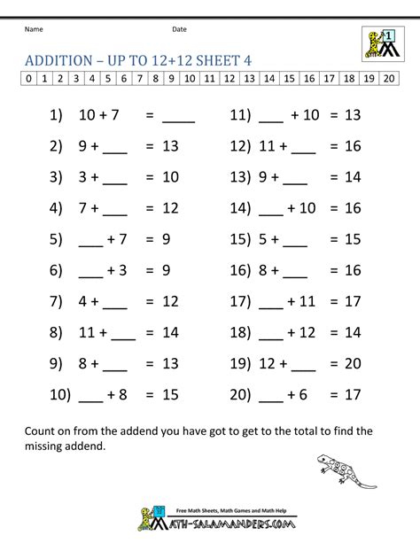 Printable St Grade Math Worksheets Pdf