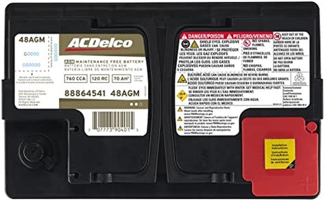 Acdelco 48agm Professional Automotive Agm Bci Group 48 Battery With