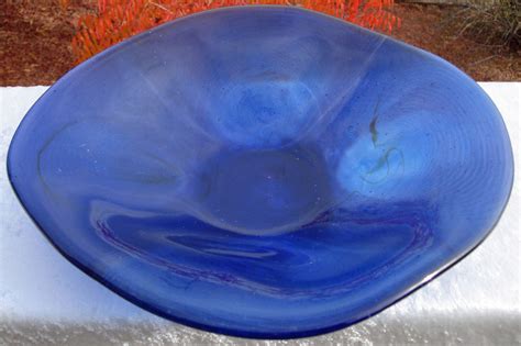 Custom Made Tie Dye Fused Glass Bowl By Amusinglass