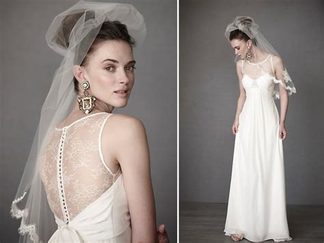 There's something so lovely and feminine about an illusion neckline wedding dress. White empire 2011 wedding dress with sheer illusion ...