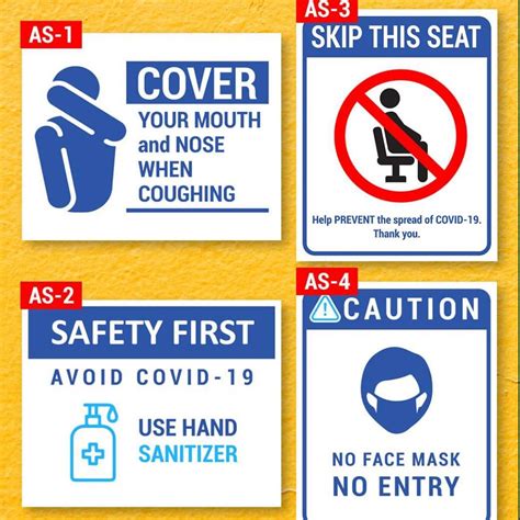 Indoor And Outdoor Safety Signs Covid Sticker On Sintra Board Or