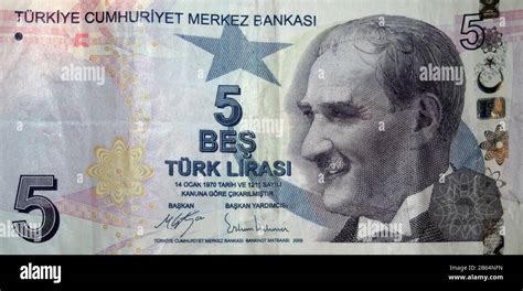 Turkish Lirasi Banknote Turkey Stock Photo Alamy