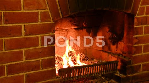 fire burning in brick fire place stock footage ad brick burning fire fire red brick