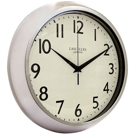 Retro Chrome Wall Clock With Sweep Seconds Hand 30cm Retro Clocks