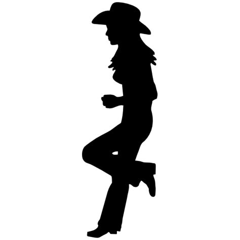 Cowgirl Standing Against The Wall Sticker