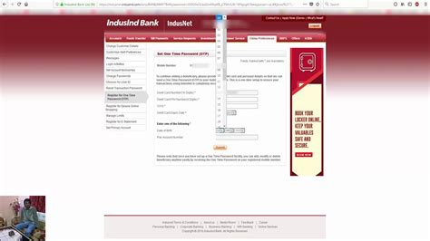 Register go by bank islam. Register for One Time Password OTP of Indusind Bank by ...