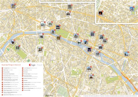 Paris Printable Tourist Map Sygic Travel