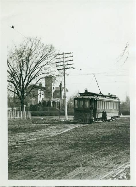 Henry Shaw House At Tower Grove And Magnolia Avenues With Street Car