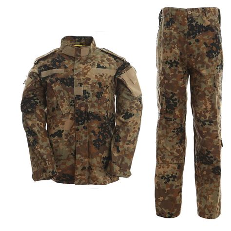 2017 New German Flecktarn Camo Military Uniform Camouflage Suit