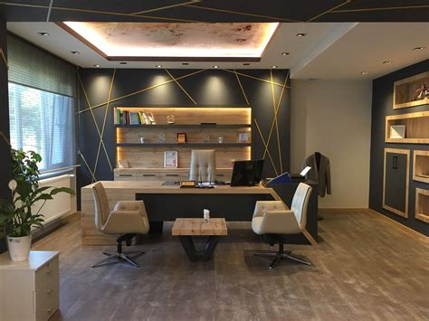 Müdür Odası Tasarımı On Behance Oficina De Lujo Diseño De Oficina En