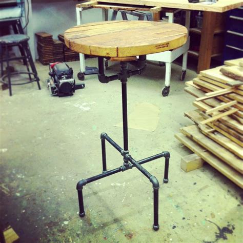 Hand Made Industrial Cast Iron Pipe Cafe Bar Table By Jands Reclaimed