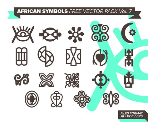 African Symbols Free Vector Pack 7 Vector Art And Graphics