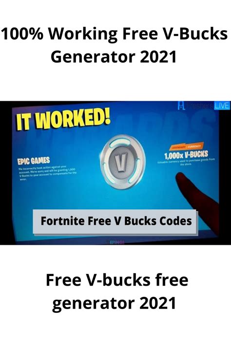 Free V Bucks Generator 2021 Get Instant 10000 Bucks Codes 100