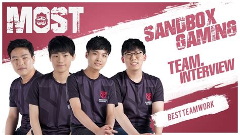 Most 팀웍과 순발력 Sandbox Gaming 팀소개 영상 Youtube