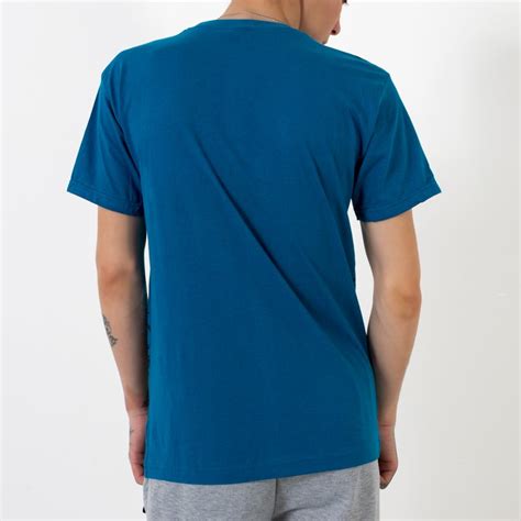Темно-бірюзова чоловіча футболка з принтом - Блакитний | Royalfashion ...