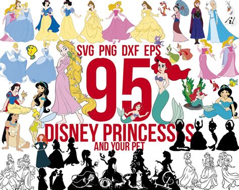 Disney Princesses Svg Disney Princesses Png Disney Princesses Dxf