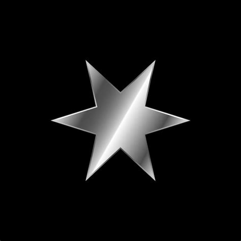 Premium Vector Silver Star Decorative Icon Vector Template