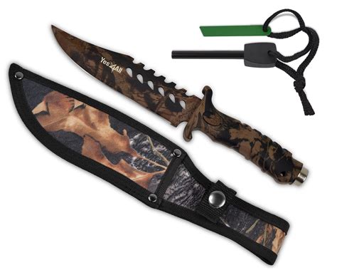 Yes4all Camping Knife With Sheath And Fire Starter Tactical Knife H153b