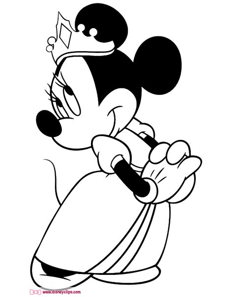 Minnie Mouse In Costume Coloring Pages