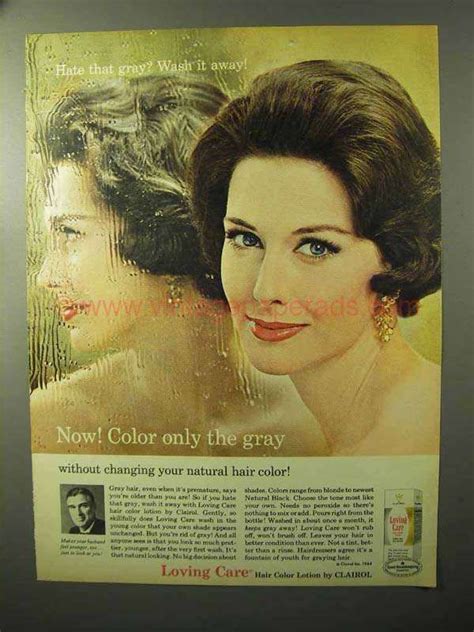 Cb0280 1964 Clairol Loving Care Hair Color Ad Only The Gra Loving