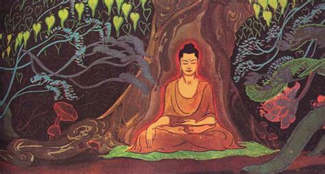 The tree under which the buddha reached enlightenment marks the center of the composition. This Buddha Was Made for Enlightenin' | VoVatia