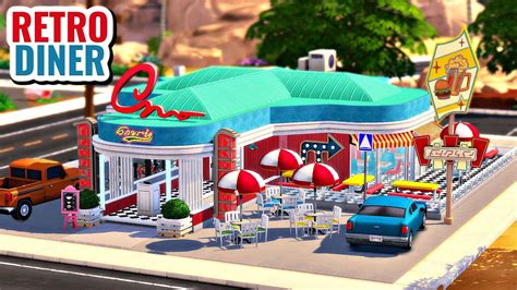 Retro Diner 🍔🍟 The Sims 4 Speed Build No Cc Youtube