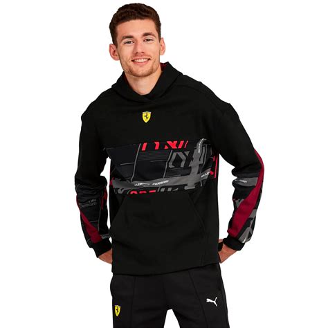 Disrupting the game since 1948, puma is out to set and smash goals in its bid to be the fastest sports brand in the world. PUMA Cotton Scuderia Ferrari Street Men's Hoodie in Black for Men - Lyst