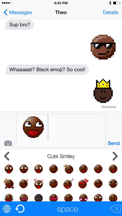 Black Emoji Keyboard Premium African Smileys Emojis And Emoticons Right