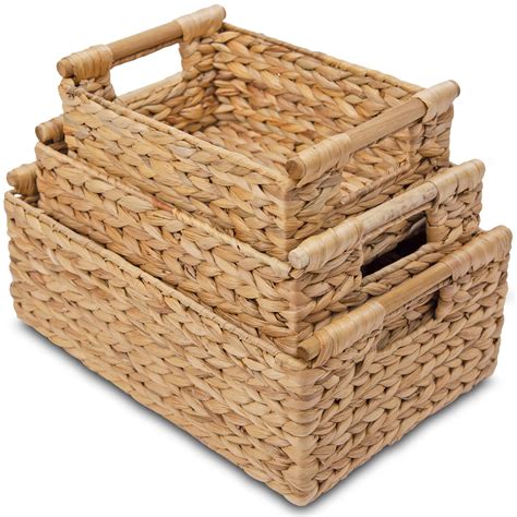 Buy Wicker Baskets For Storage Organizing Water Hyacinth Storage