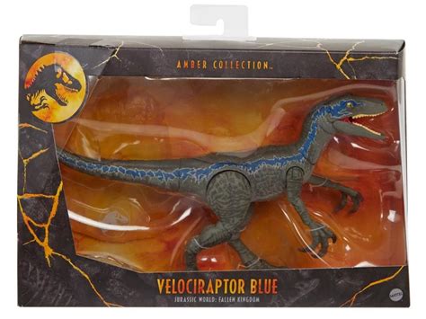 Jurassic World Fallen Kingdom Amber Collection Velociraptor Blue