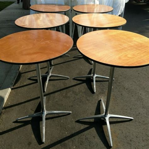 Or do you need some. 30" Round Highboy Cocktail Table Rentals - Big Blue Sky ...