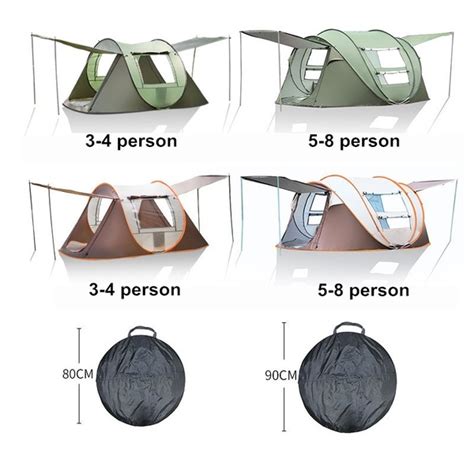 Ipree® Auto Setup Tent For 5 8 Person 3 In 1 Waterproof Uv Resistance Large Camping Tent Sun